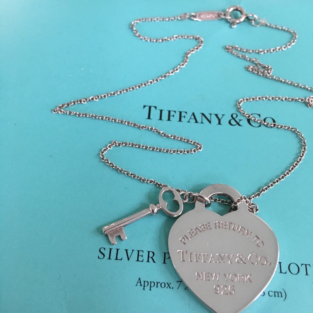 Tiffany heart key necklace